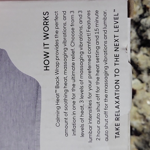 Sharper Image Calming Heat Back Wrap - Picture 9 of 11